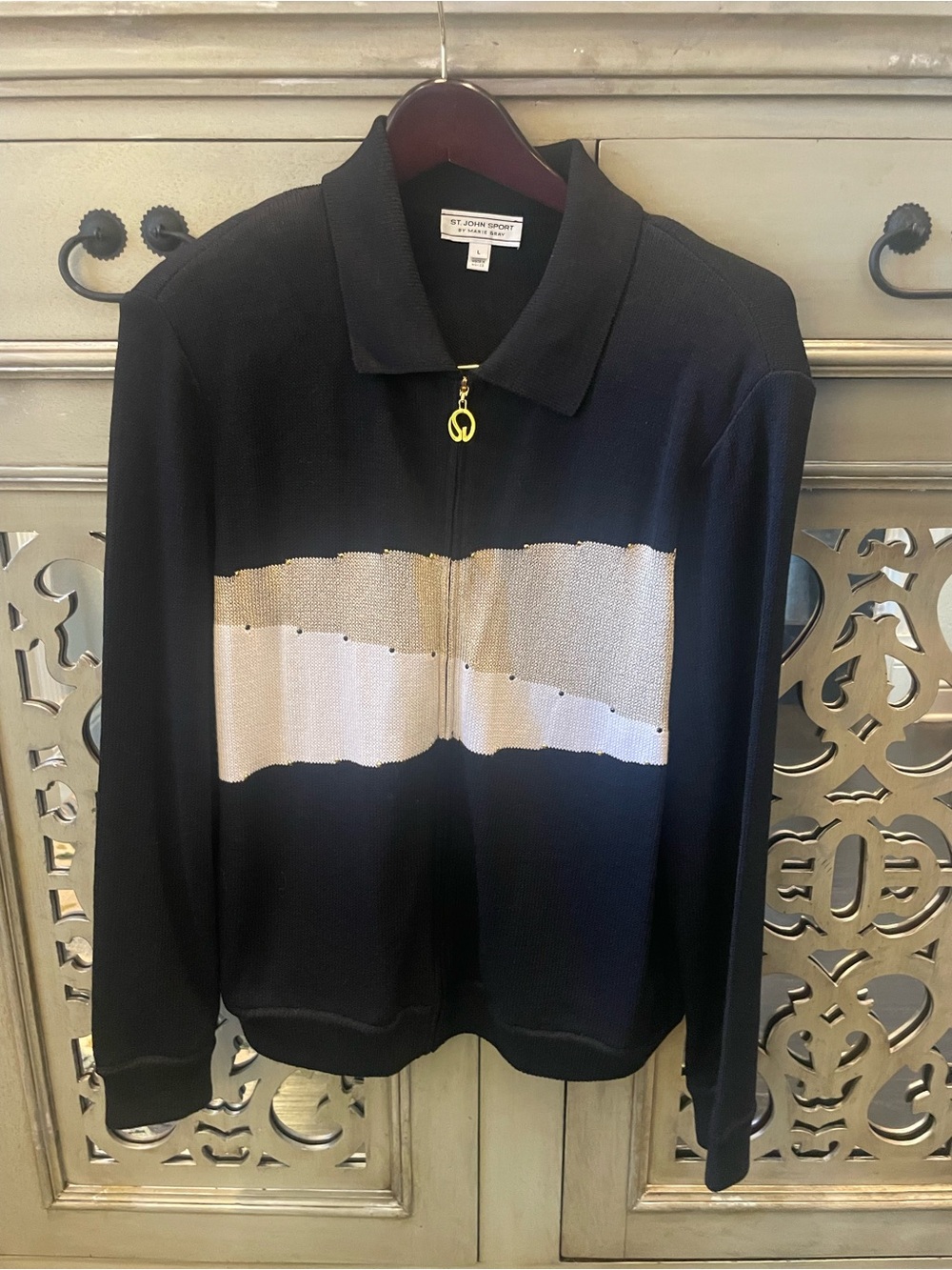 St. John Sport by Marie Gray Black Knit Top